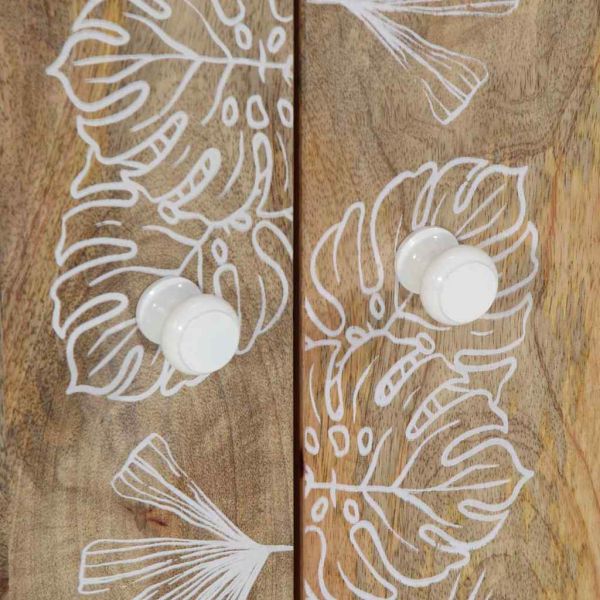 Шкаф за баня 62x33x58 см масивно мангово дърво