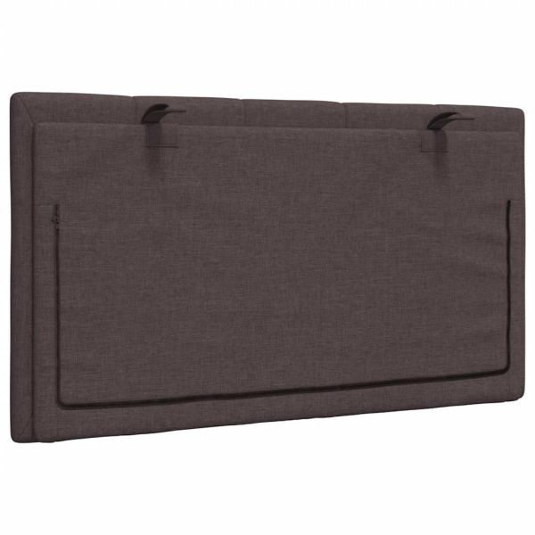 Мека табла за легло Hanko, тъмнокафява, 80 см, плат