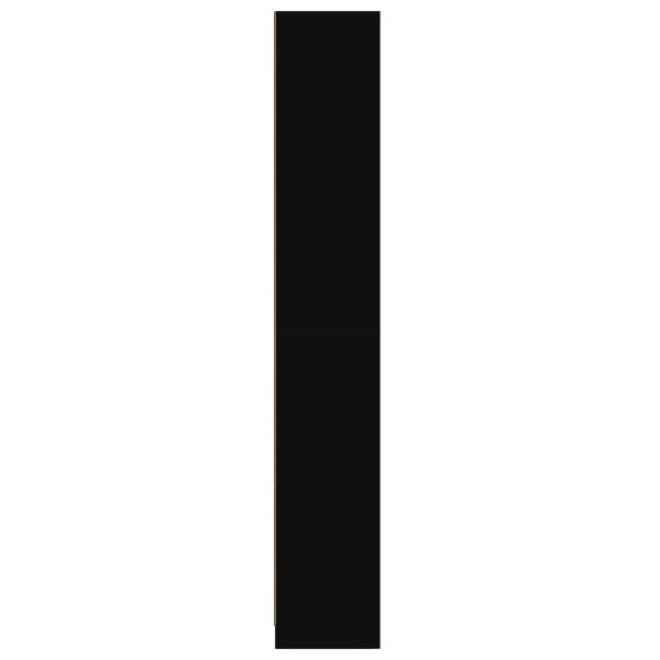 Библиотека, черна, 57x28,5x174 см, инженерно дърво