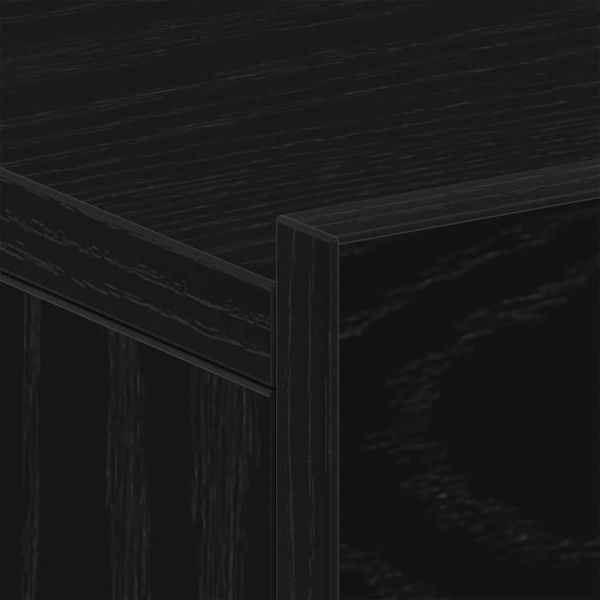 Нощни шкафчета с 2 места, черен дъб, 40x32x15 см, инженерно дърво