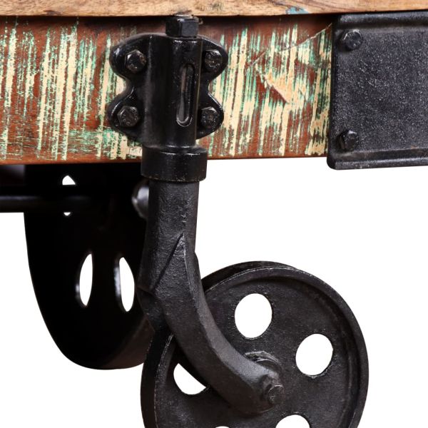 Маса за кафе, регенерирано дърво, 90x45x35 cм