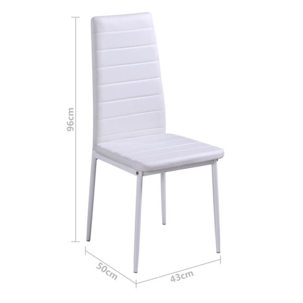 Комплект маса за хранене от 7 части в черно и бяло