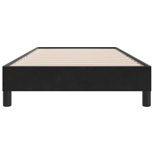 Box Spring Легло без матрак Черно 100x210 cm Кадифе