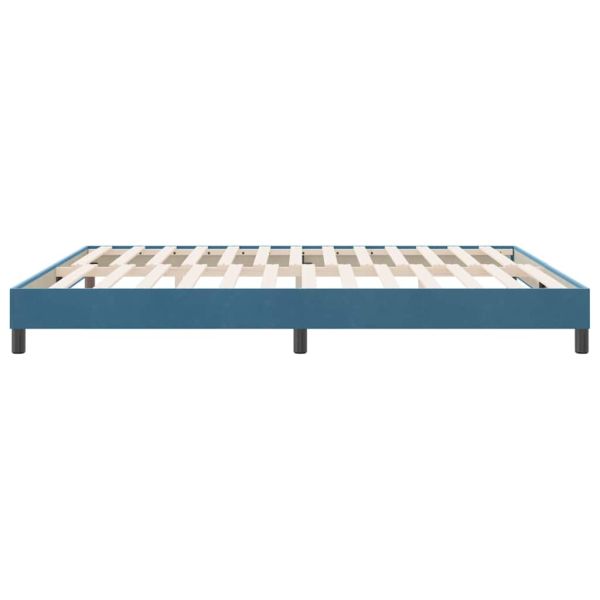 Box Spring легло без матрак Тъмно синьо 180x210 cm кадифе