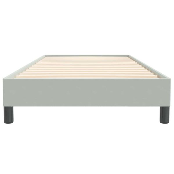 Box Spring Легло без матрак Светло сиво 90x220 cm Кадифе