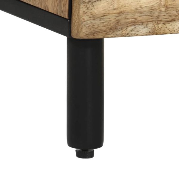 Страничен шкаф 40x33x75 см манго масивно дърво