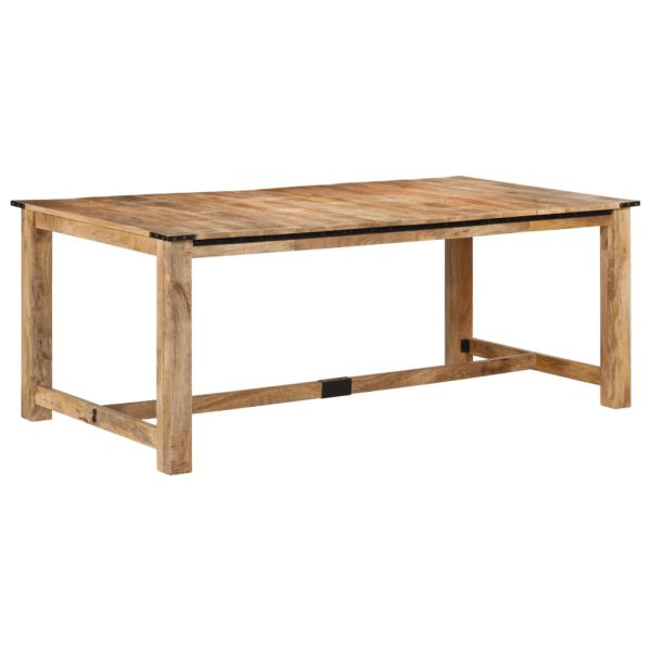 Трапезна маса, 200x100x75 см, масивна мангова дървесина