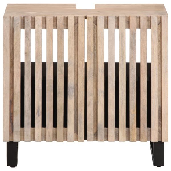 Шкаф за баня 62x34x58 см масивно мангово дърво