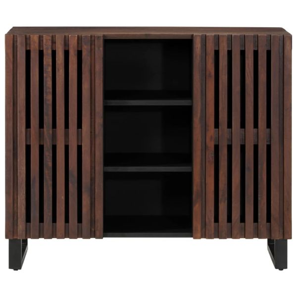 Бюфет, кафяв, 90x34x75 см, мангово дърво масив