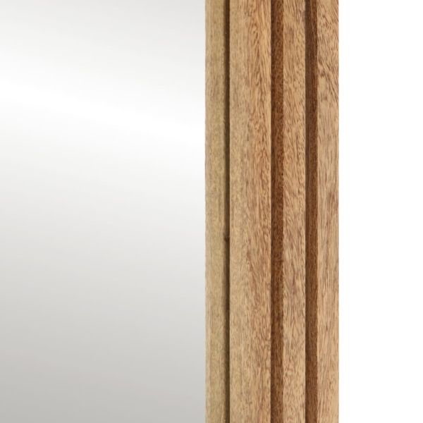 Огледало за баня 50x70 см грубо мангово дърво масив и стъкло