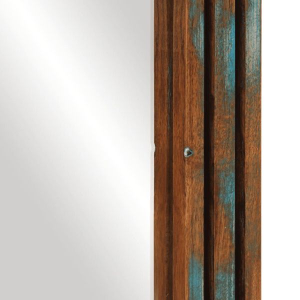 Огледало за баня 50x70 см акациево дърво масив и стъкло