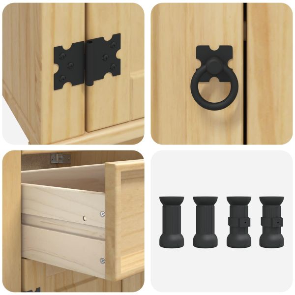 За шкафове с рафт Меден 80 x 46 x 81,5 см Солидно борово дърво