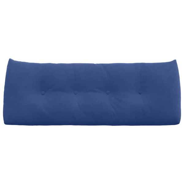 Възглавница за гръб Полицейско синьо 120 x 24 x 50 см Кадифе