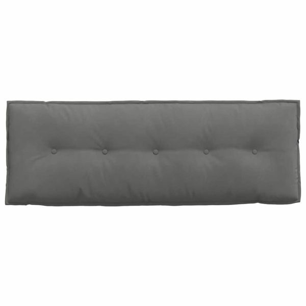 Възглавница за гръб Тъмен сив 140 x 50 cm Микрофибърна тъкан