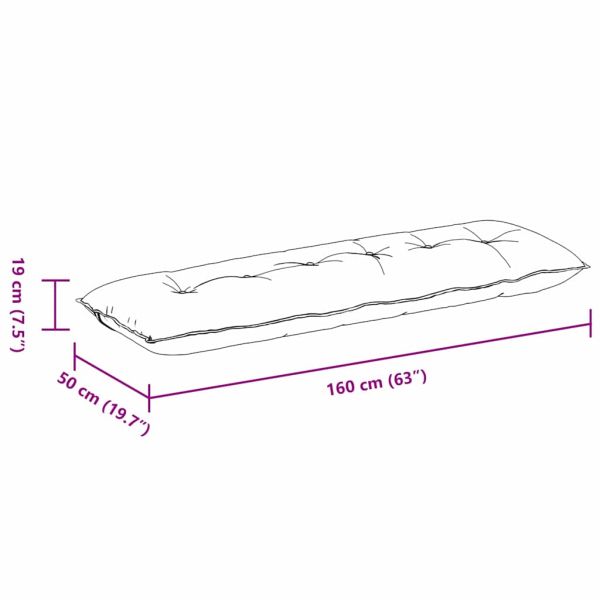 Възглавница за гръб Тъмен сив 160 x 19 x 50 см текстил
