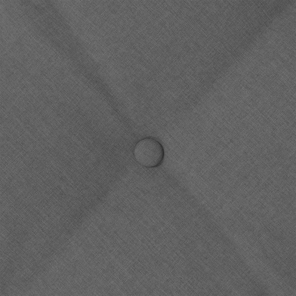 Възглавница за гръб Тъмен сив 180 x 19 x 50 см текстил