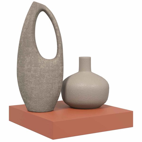 Стенен рафт Червено 23 x 23,5 x 4 см Инженерно дърво