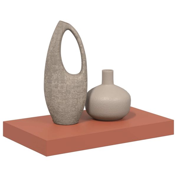 Стенен рафт Червено 40 x 23,5 x 4 см Инженерно дърво