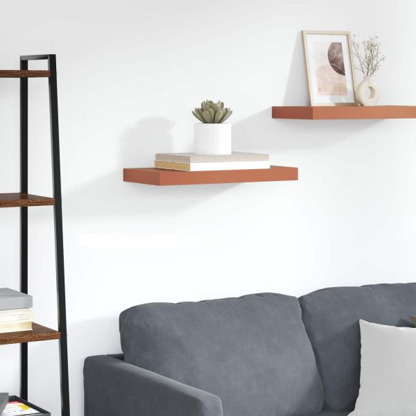 Стенен рафт Червено 50 x 23 x 4 см Инженерно дърво