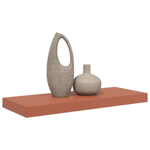 Стенен рафт Червено 50 x 23 x 4 см Инженерно дърво