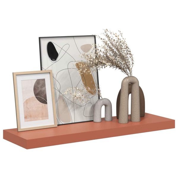 Стенен рафт Червено 90 x 23,5 x 4 см Инженерно дърво