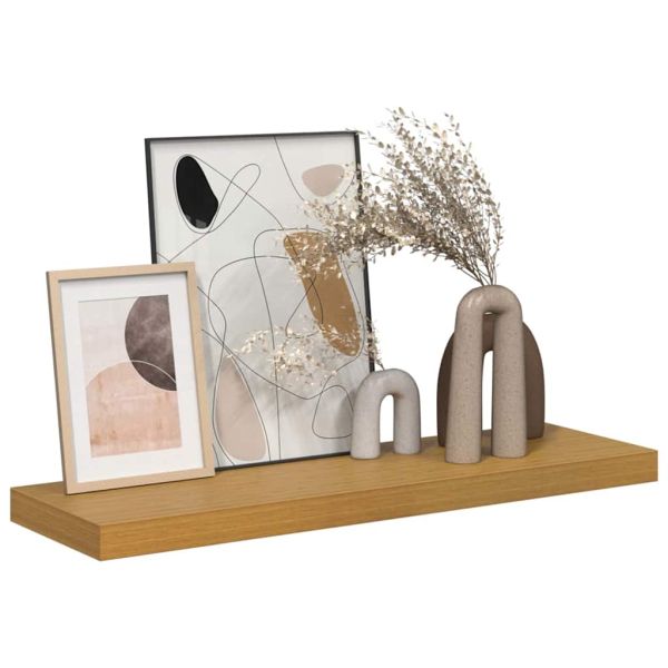 Стенен рафт Бежово 90 x 23,5 x 4 см Инженерно дърво