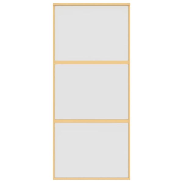 Плъзгаща се врата 90x205 см матирано ESG стъкло и алуминий