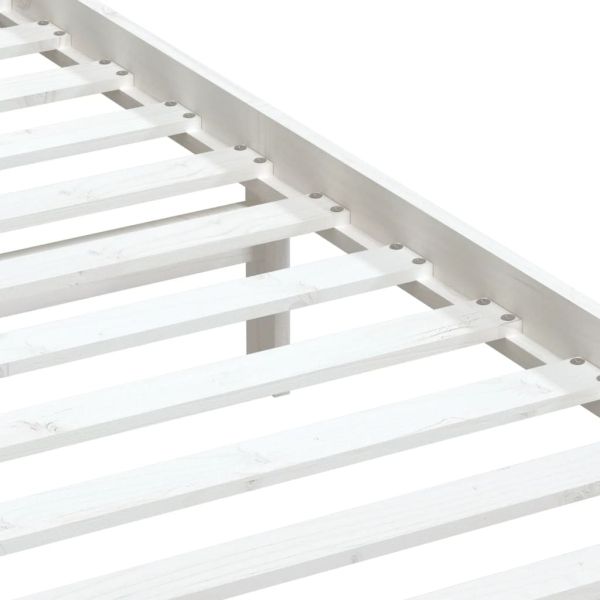 Рамка за легло, бяла, бор масив, 100x200 см