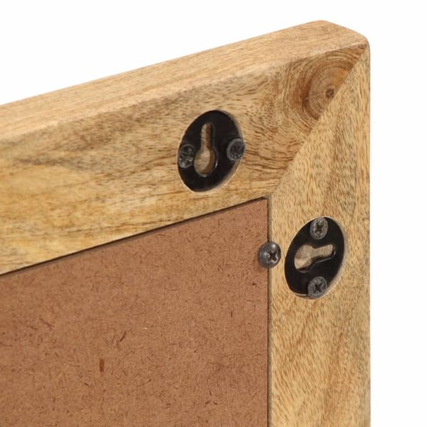 Комплект мебели за баня, 2 части, грубо мангово дърво масив