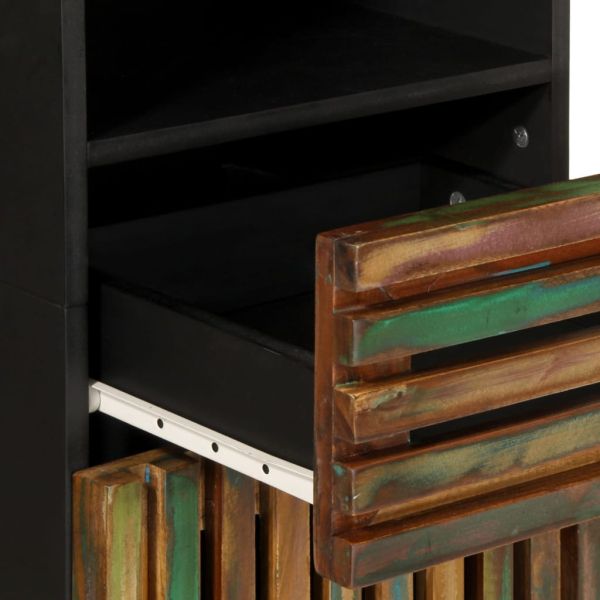 Комплект мебели за баня, 5 части, масивна акациева дървесина