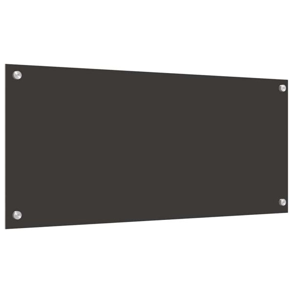 Кухненски заден панел 2 pcs Тъмен сив 90 x 40 cm