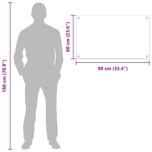 Кухненски заден панел 2 pcs Тъмен сив 90 x 60 cm