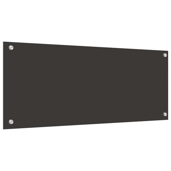 Кухненски заден панел 2 pcs Тъмен сив 100 x 40 cm