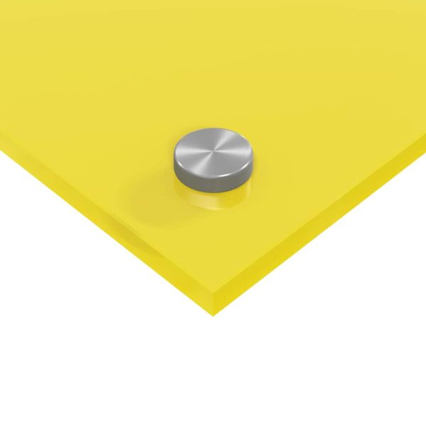 Кухненски заден панел 2 pcs Жълто 70 x 60 cm закалено стъкло