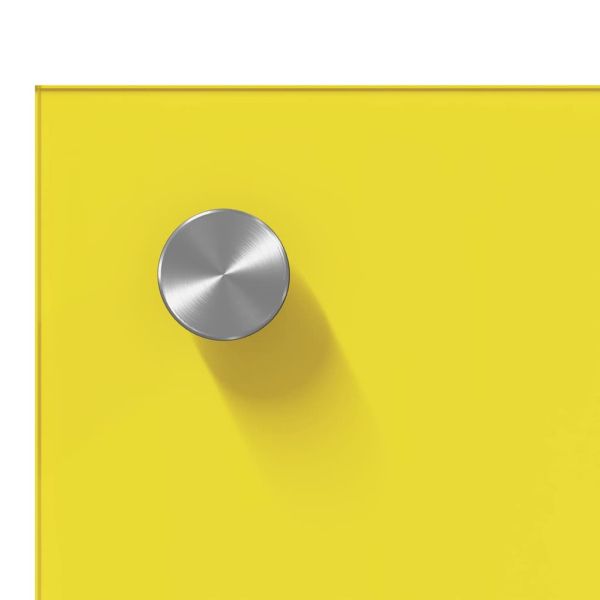 Кухненски заден панел 2 pcs Жълто 90 x 60 cm закалено стъкло