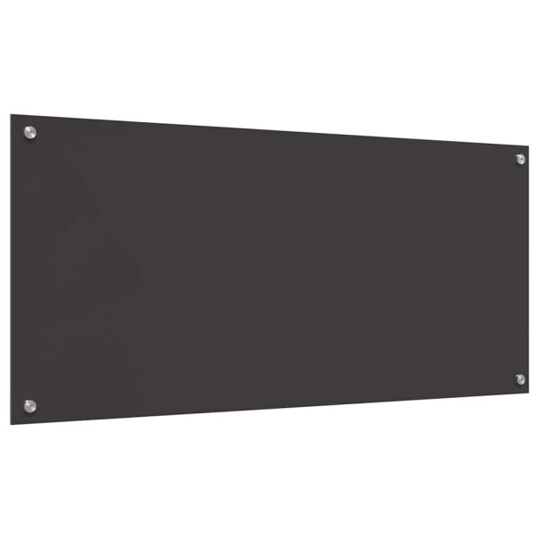 Кухненски заден панел 2 pcs Тъмен сив 110 x 50 cm