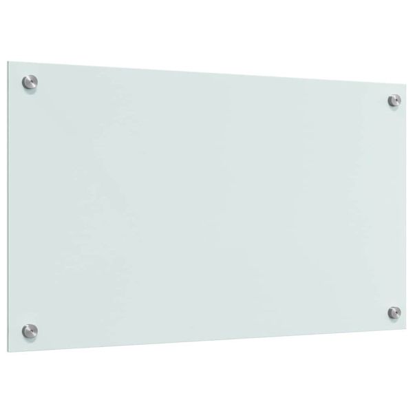 Кухненски заден панел 2 pcs Бяло 70 x 40 cm закалено стъкло