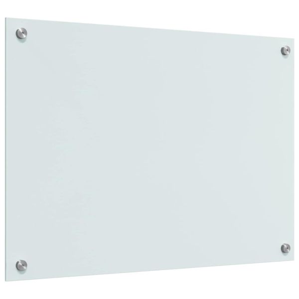 Кухненски заден панел 2 pcs Бяло 70 x 50 cm закалено стъкло