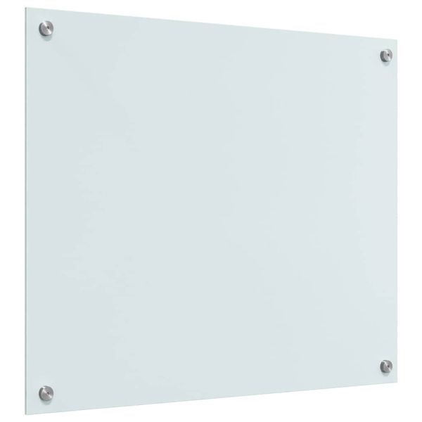 Кухненски заден панел 2 pcs Бяло 70 x 60 cm закалено стъкло