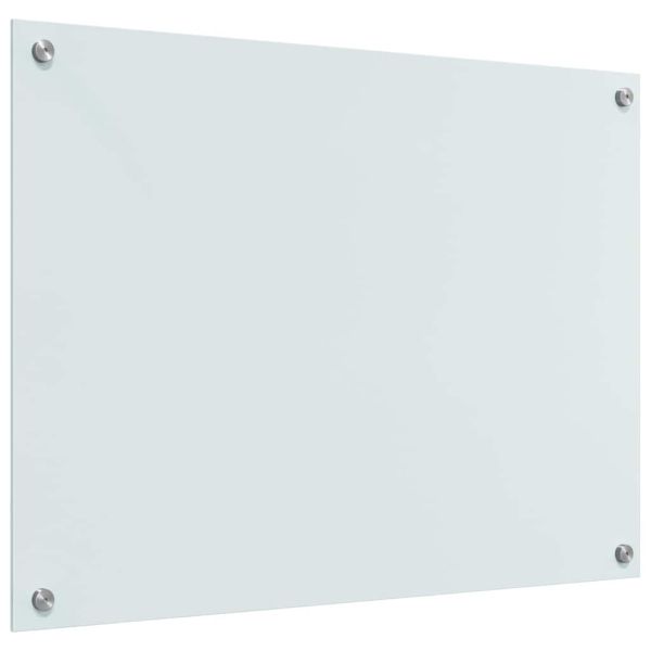 Кухненски заден панел 2 pcs Бяло 80 x 60 cm закалено стъкло