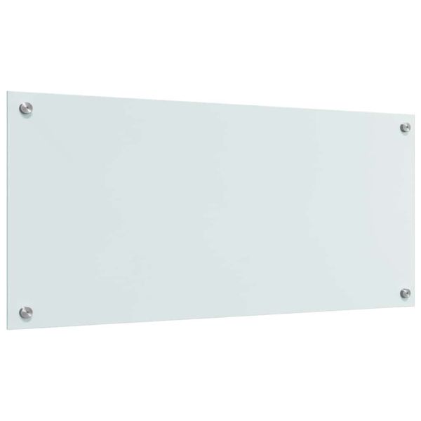 Кухненски заден панел 2 pcs Бяло 90 x 40 cm закалено стъкло