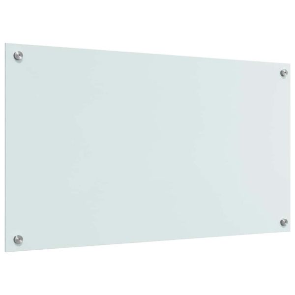 Кухненски заден панел 2 pcs Бяло 90 x 50 cm закалено стъкло