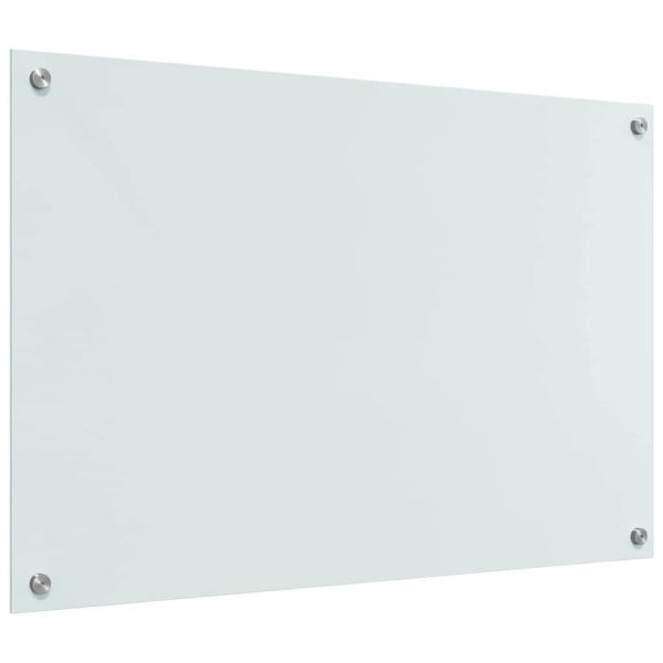Кухненски заден панел 2 pcs Бяло 90 x 60 cm закалено стъкло