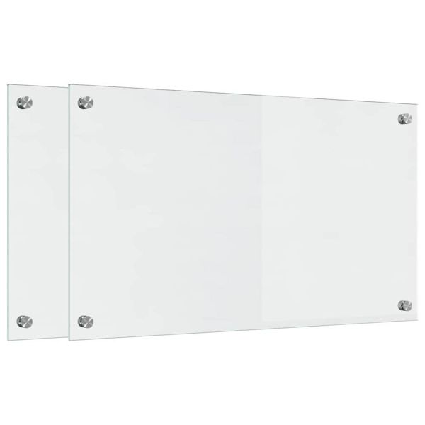 Кухненски заден панел 2 pcs Прозрачен 70 x 40 cm