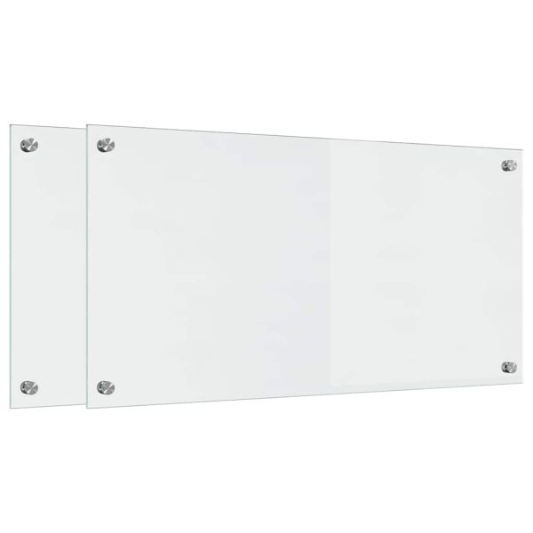 Кухненски заден панел 2 pcs Прозрачен 80 x 40 cm