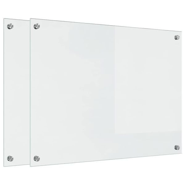 Кухненски заден панел 2 pcs Прозрачен 80 x 60 cm