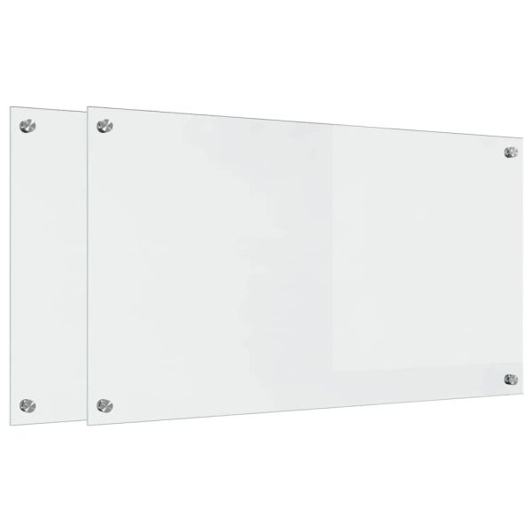 Кухненски заден панел 2 pcs Прозрачен 90 x 50 cm