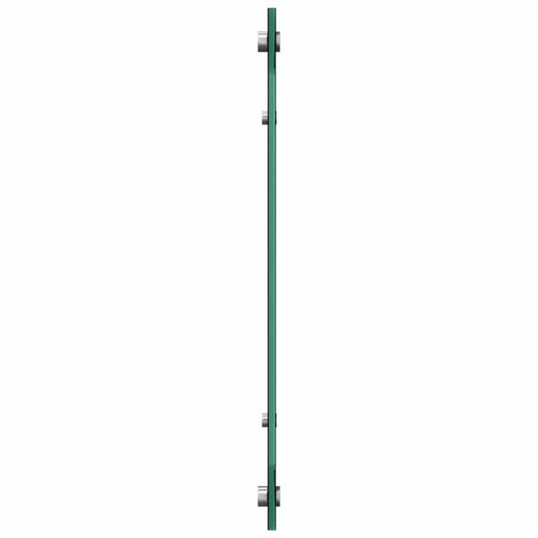 Кухненски заден панел 2 pcs Черно 100 x 50 cm закалено стъкло