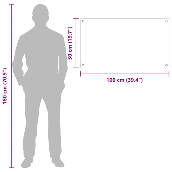 Кухненски заден панел 2 pcs Черно 100 x 50 cm закалено стъкло