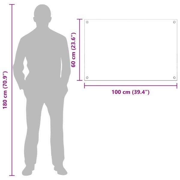 Кухненски заден панел 2 pcs Черно 100 x 60 cm закалено стъкло